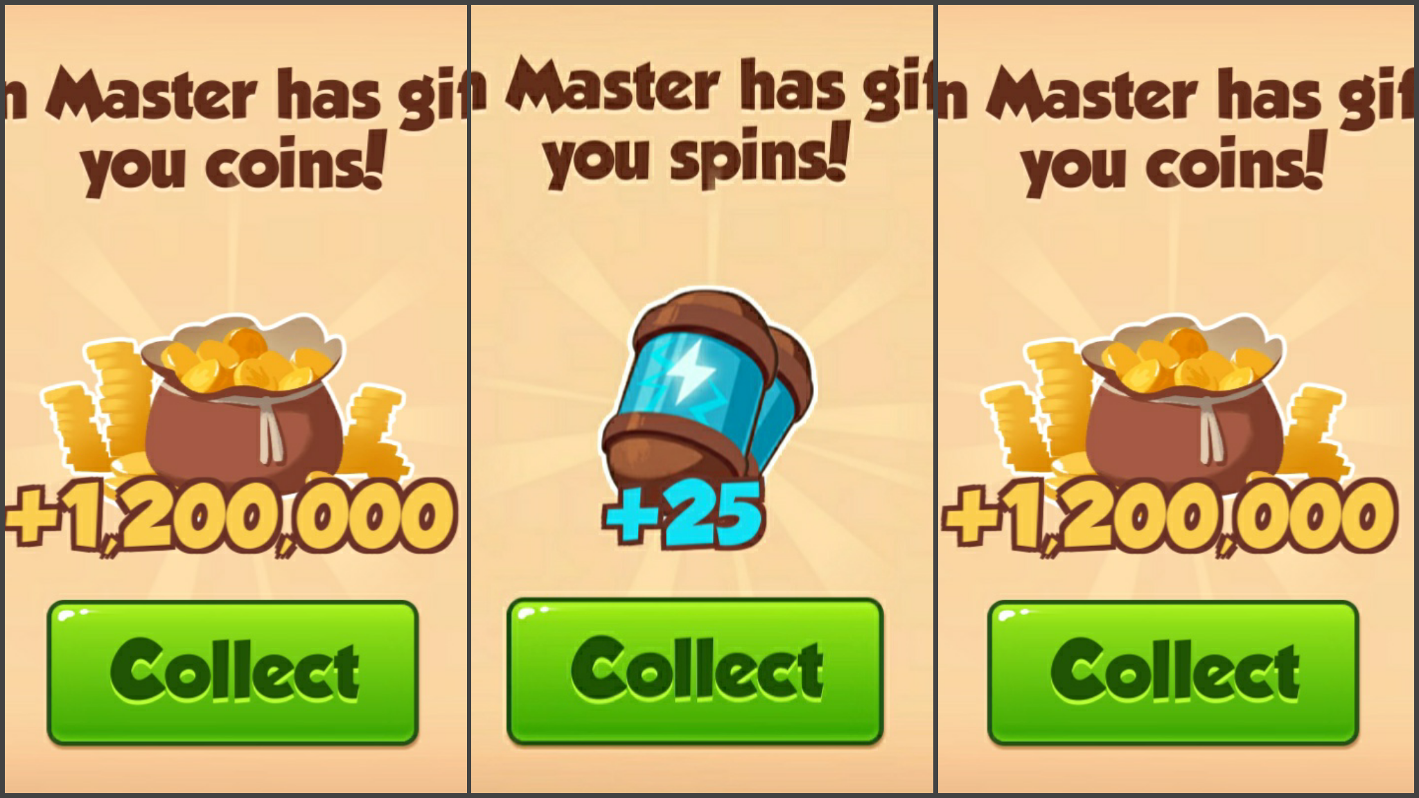 Free spin and coin master links